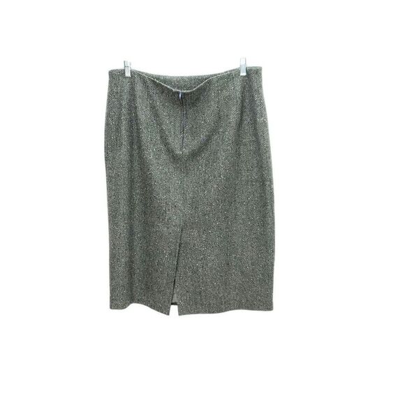 TRIONA Women's Size 100% Pure New Wool Chevron Suit Blazer Skirt Set - Picture 13 of 16